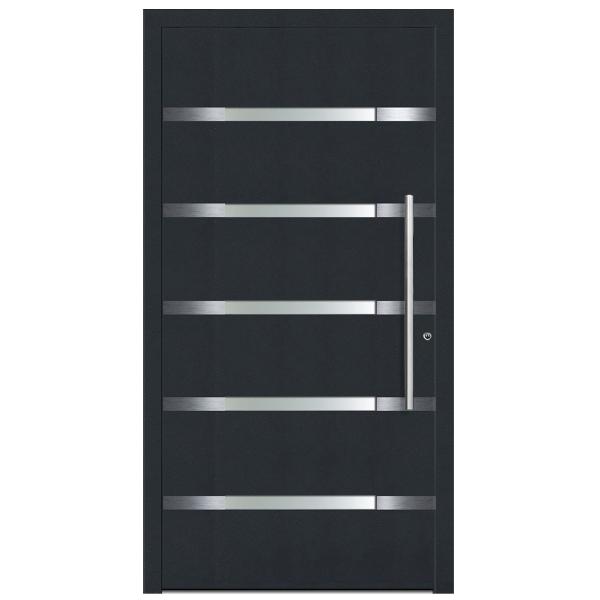 Aluminium Verbund Haustür Design 204 Außen RAL 7016/ Innen weiß Ud=0,9